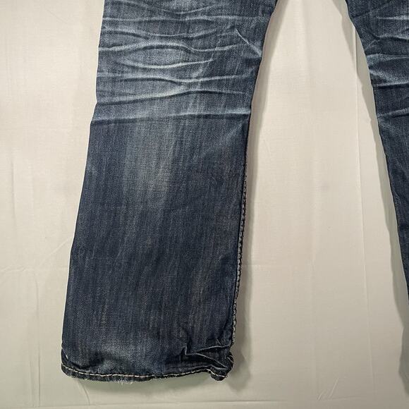 Big Star Jeans voyager loose 001974 denim distressed straight leg men's 34 Reg - Picture 11 of 16